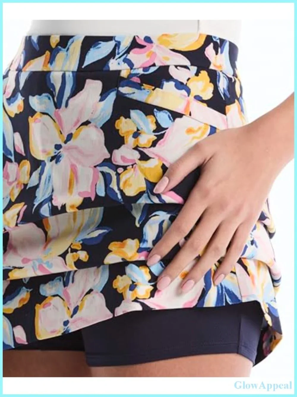 Women's Pull-On Stretch Viscose Skort with Pockets & Built-In Shorts
